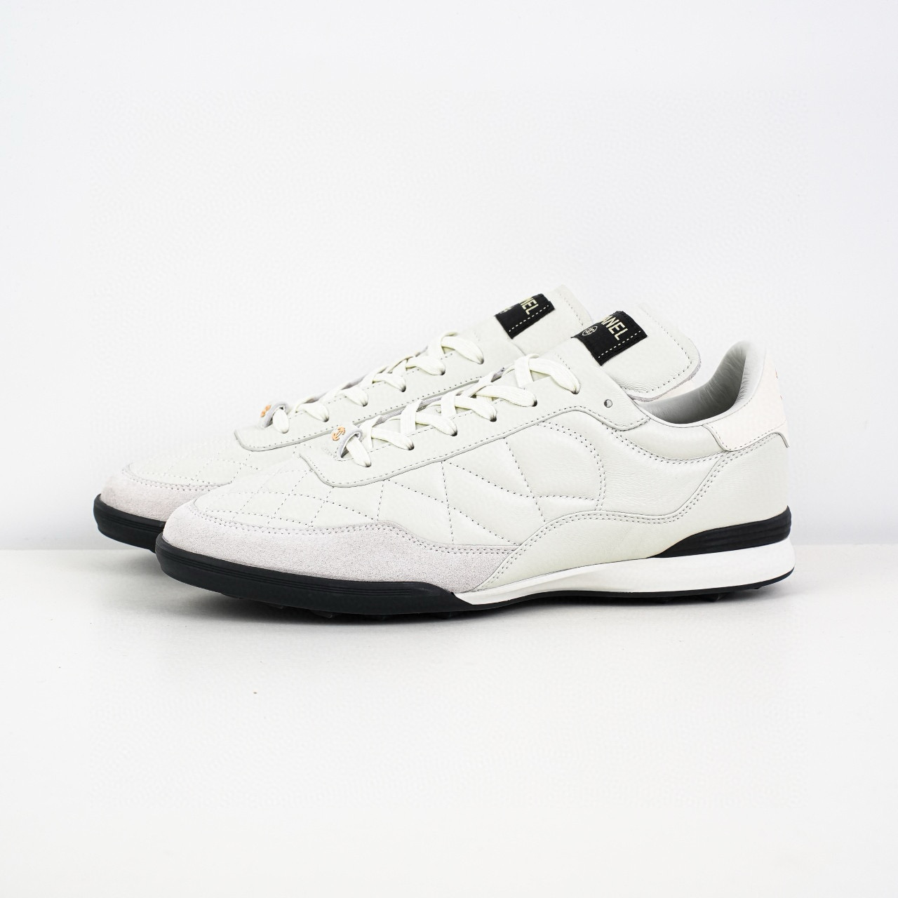 Chanel CC Quilted Calfskin Suede Sneakers
