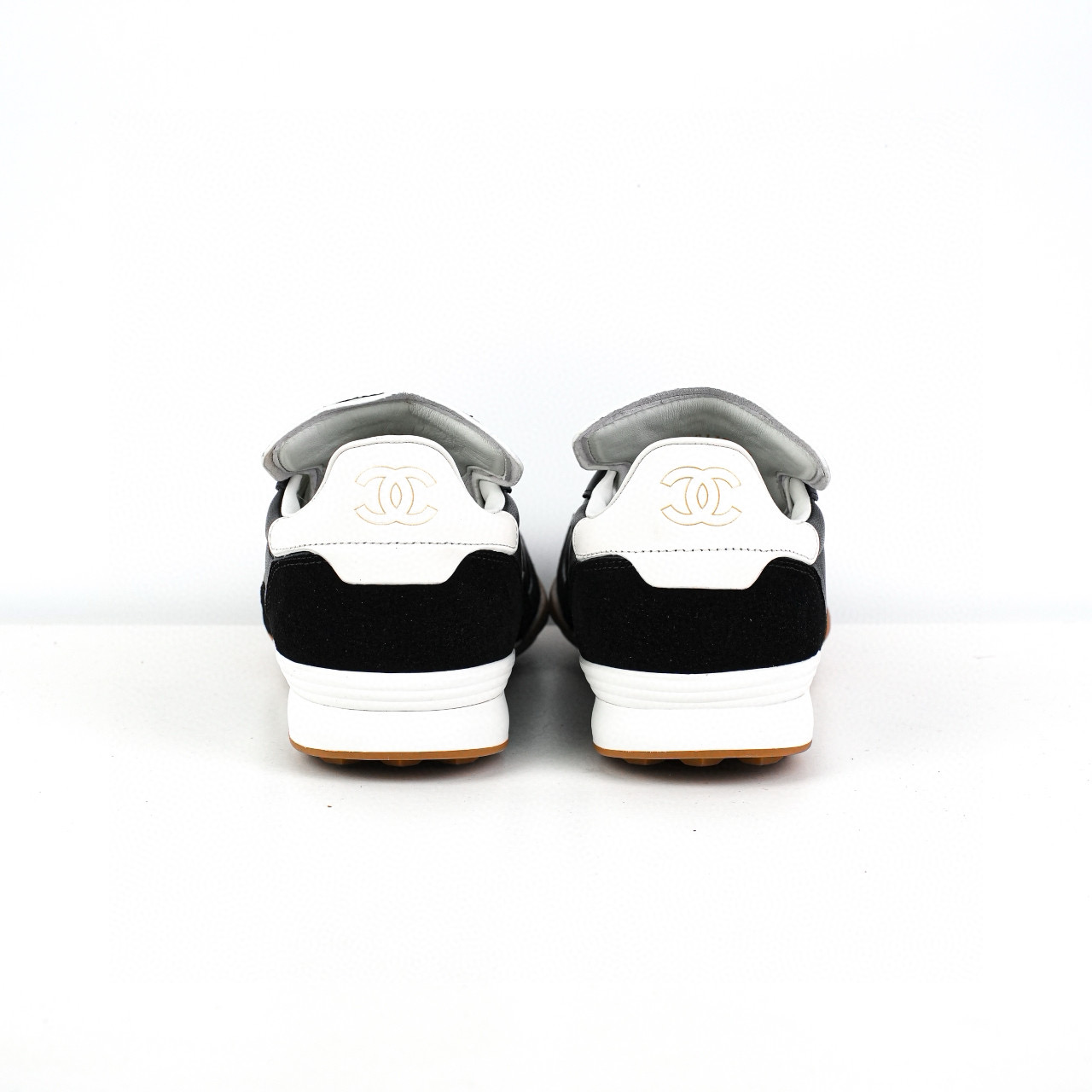 Chanel CC Quilted Calfskin Suede Sneakers Chanel CC Quilted Calfskin Suede Sneakers