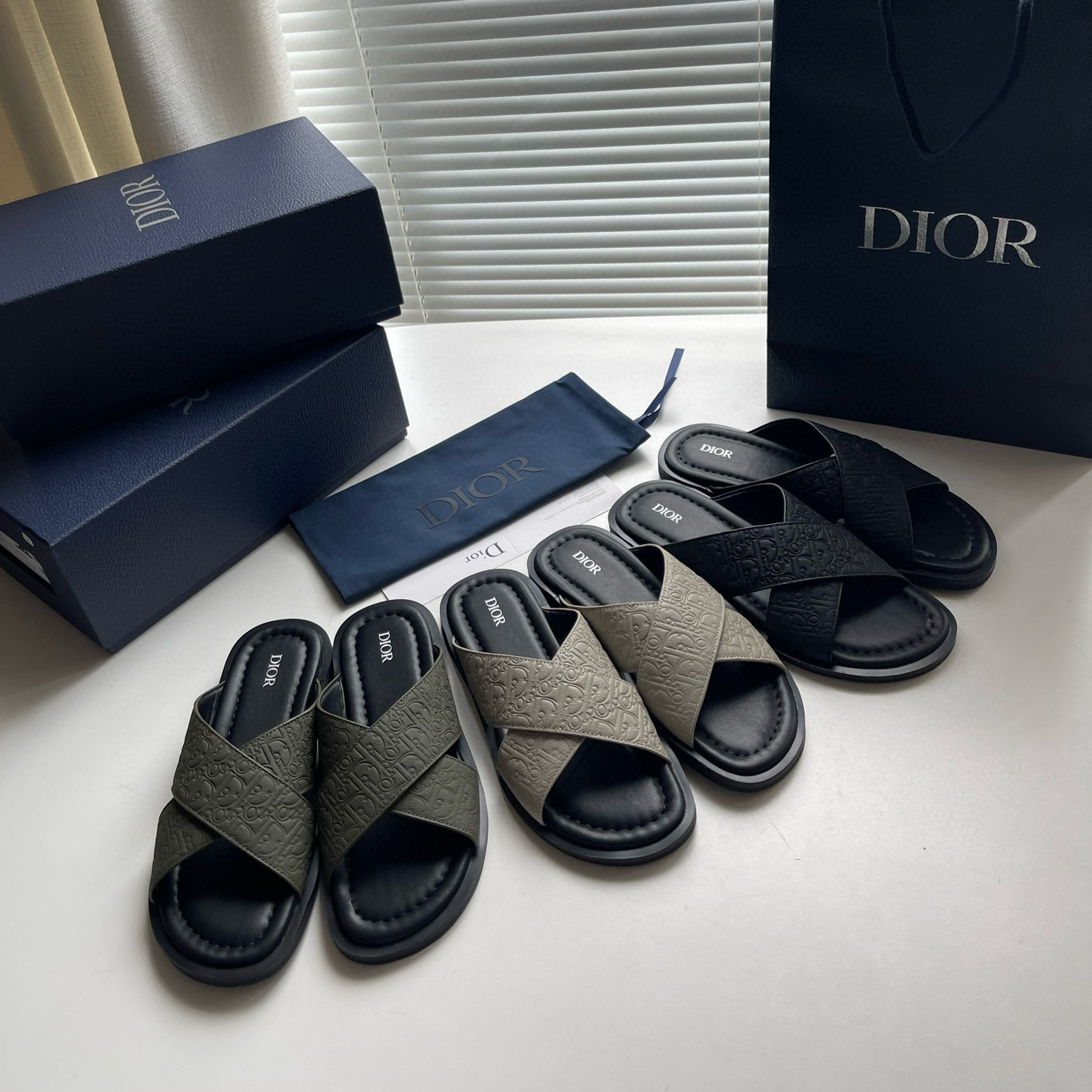 CHRISTIAN DIOR ALIAS OBLIQUE SANDALS BLACK CHRISTIAN DIOR ALIAS OBLIQUE SANDALS BLACK