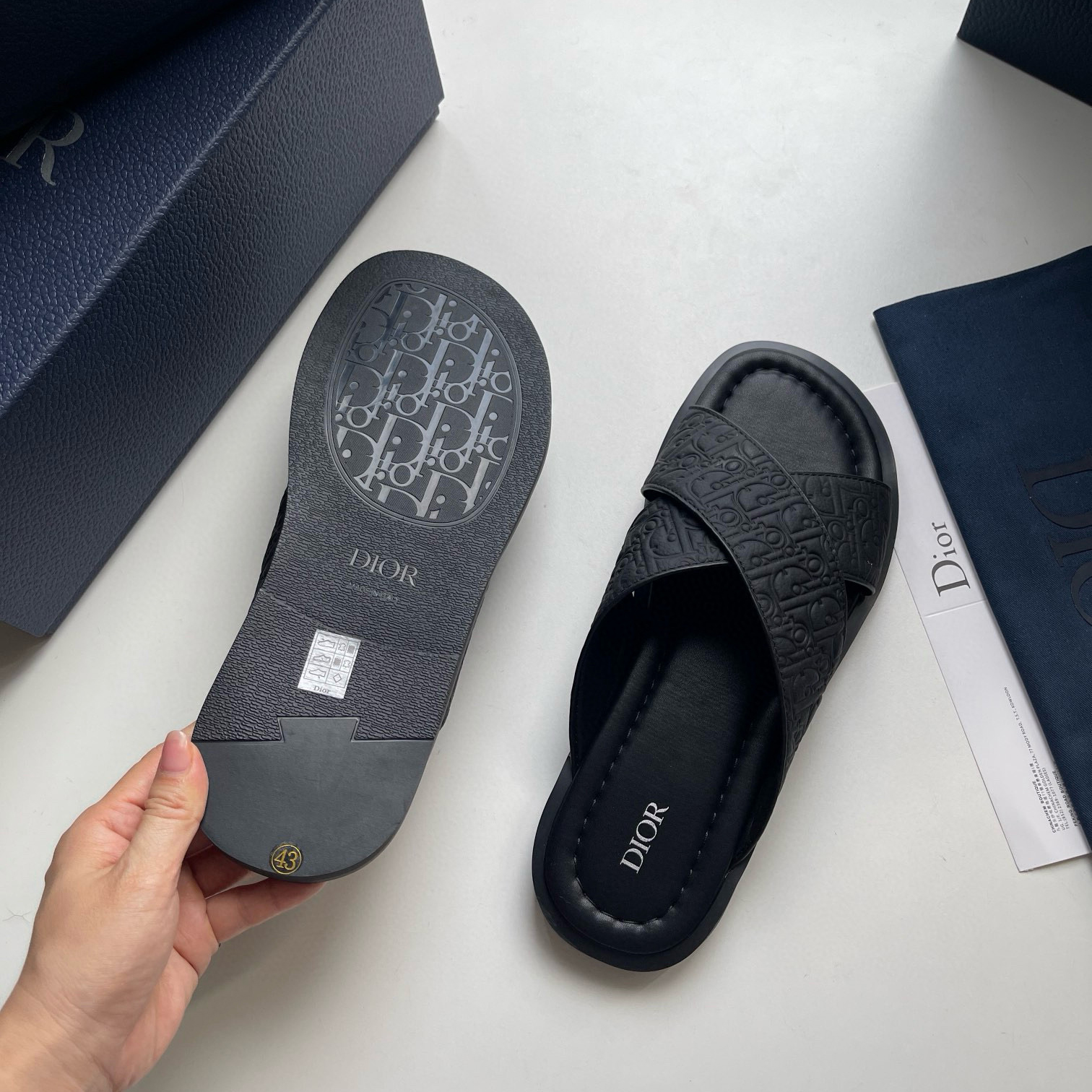 CHRISTIAN DIOR ALIAS OBLIQUE SANDALS BLACK CHRISTIAN DIOR ALIAS OBLIQUE SANDALS BLACK
