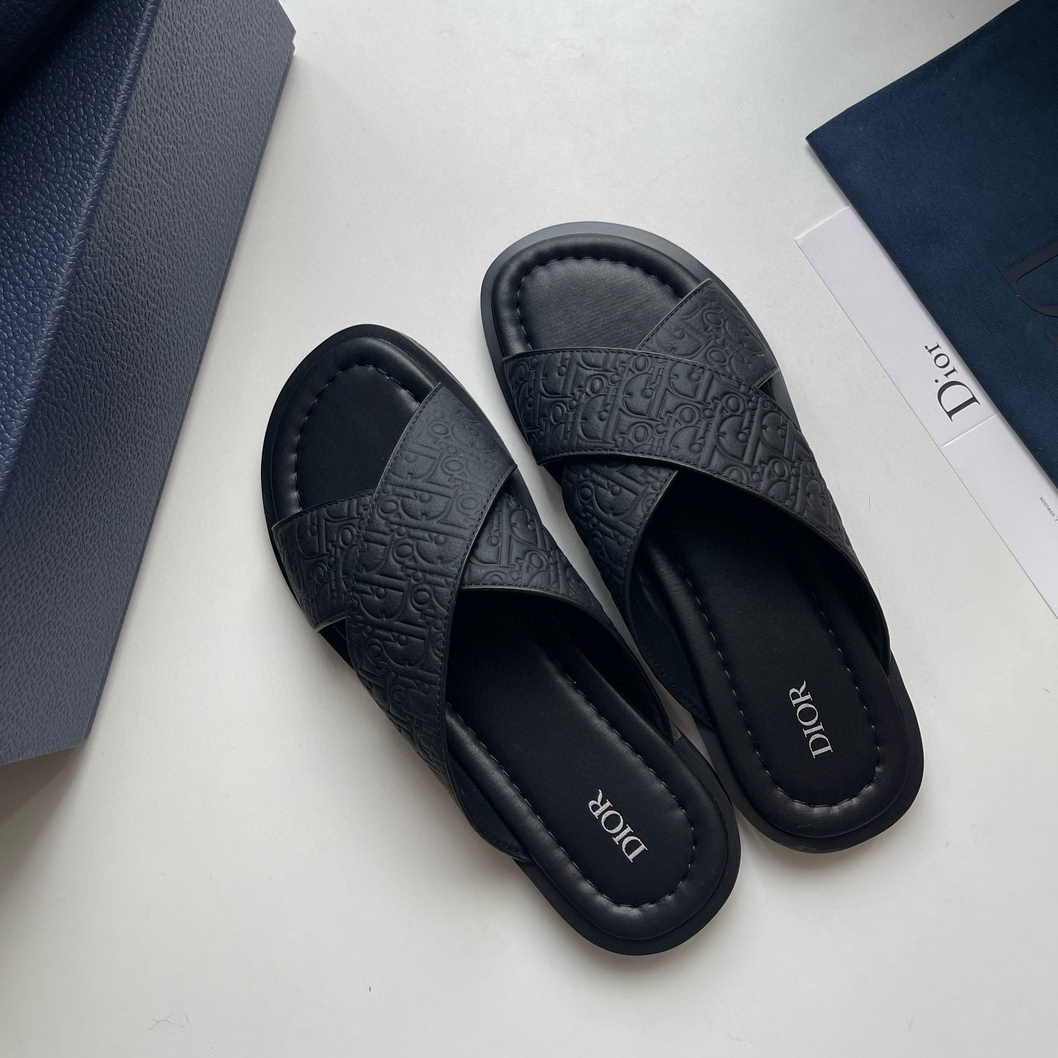 CHRISTIAN DIOR ALIAS OBLIQUE  SANDALS BLACK