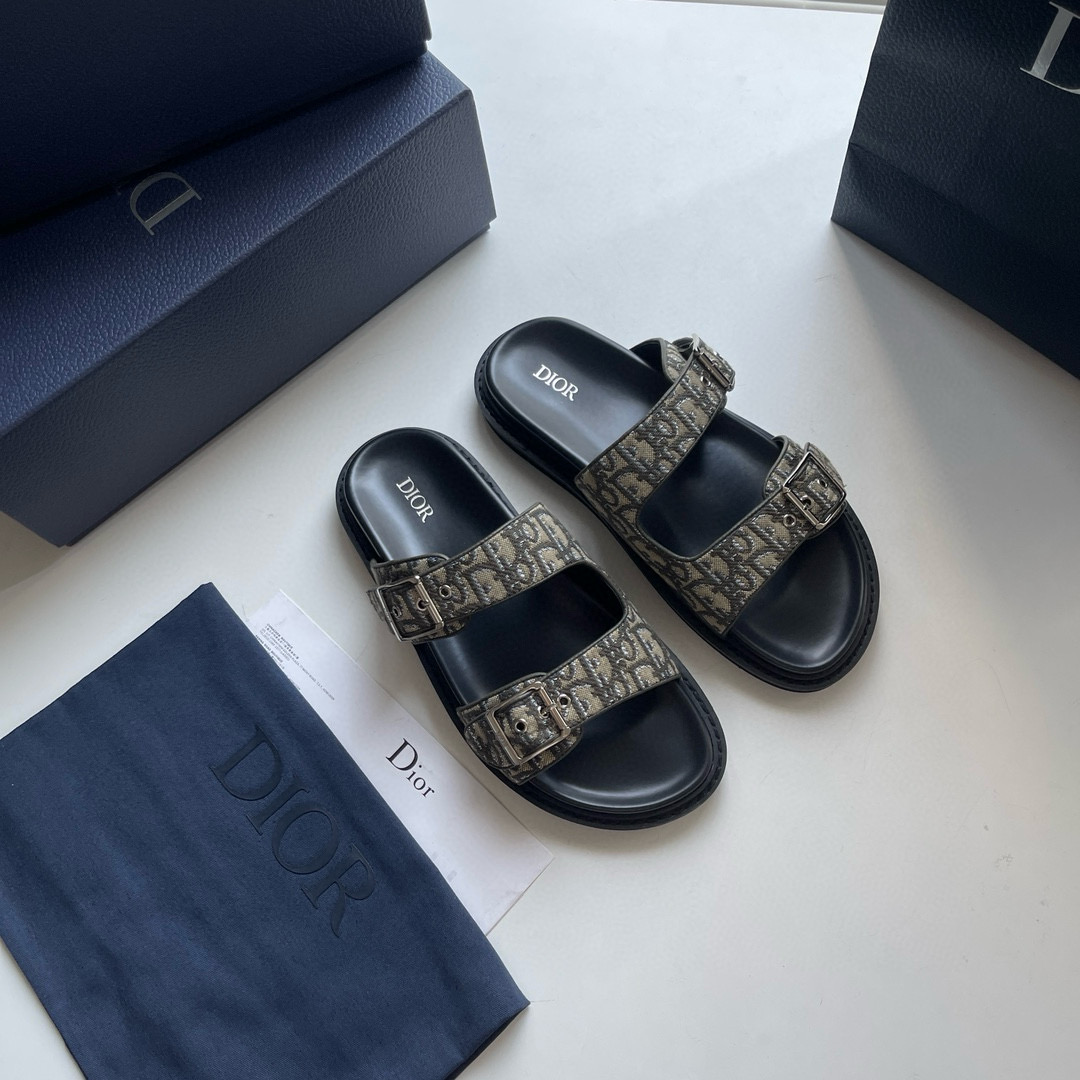 CHRISTIAN DIOR AQUA DIAMOND SANDALS GREY