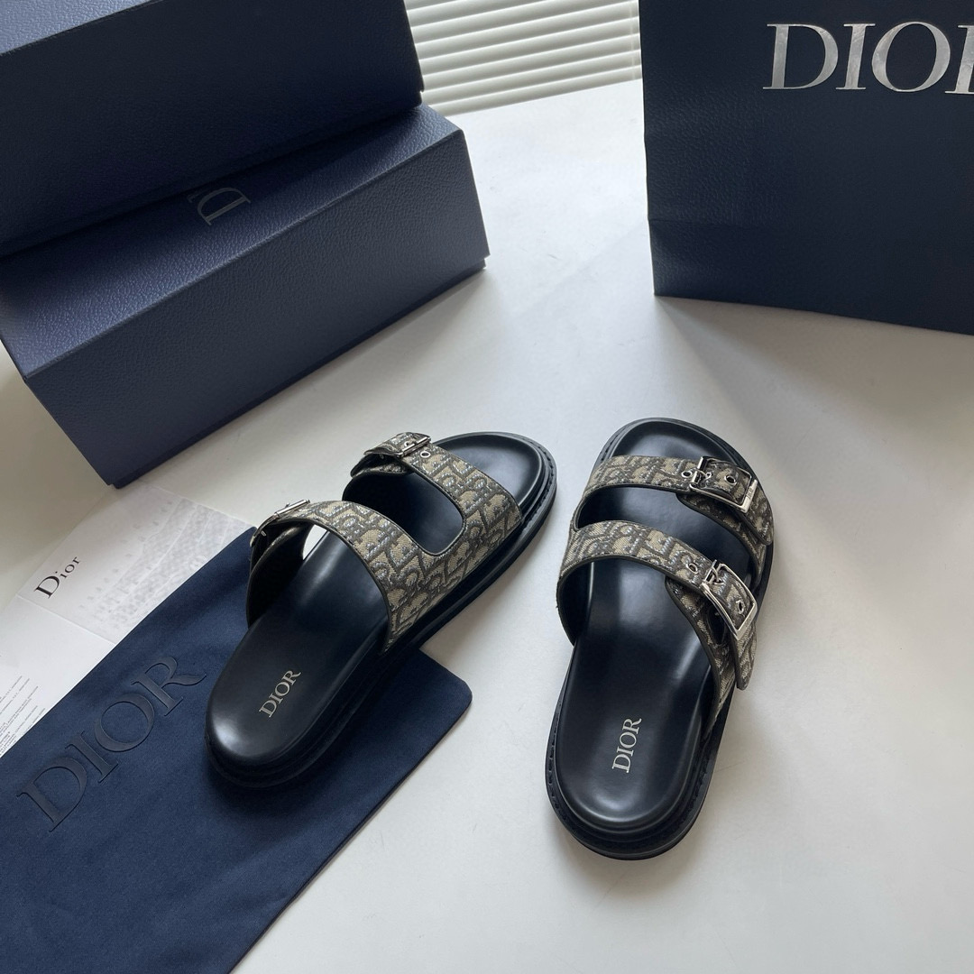CHRISTIAN DIOR AQUA DIAMOND SANDALS GREY