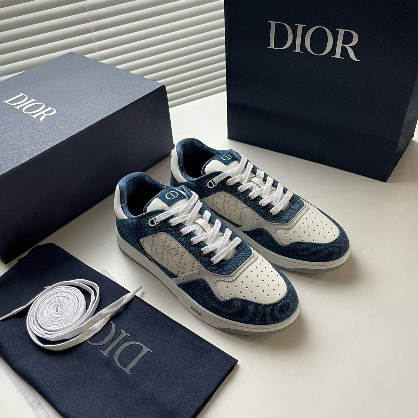 CHRISTIAN DIOR  B27  Blue Jeans Sneaker   