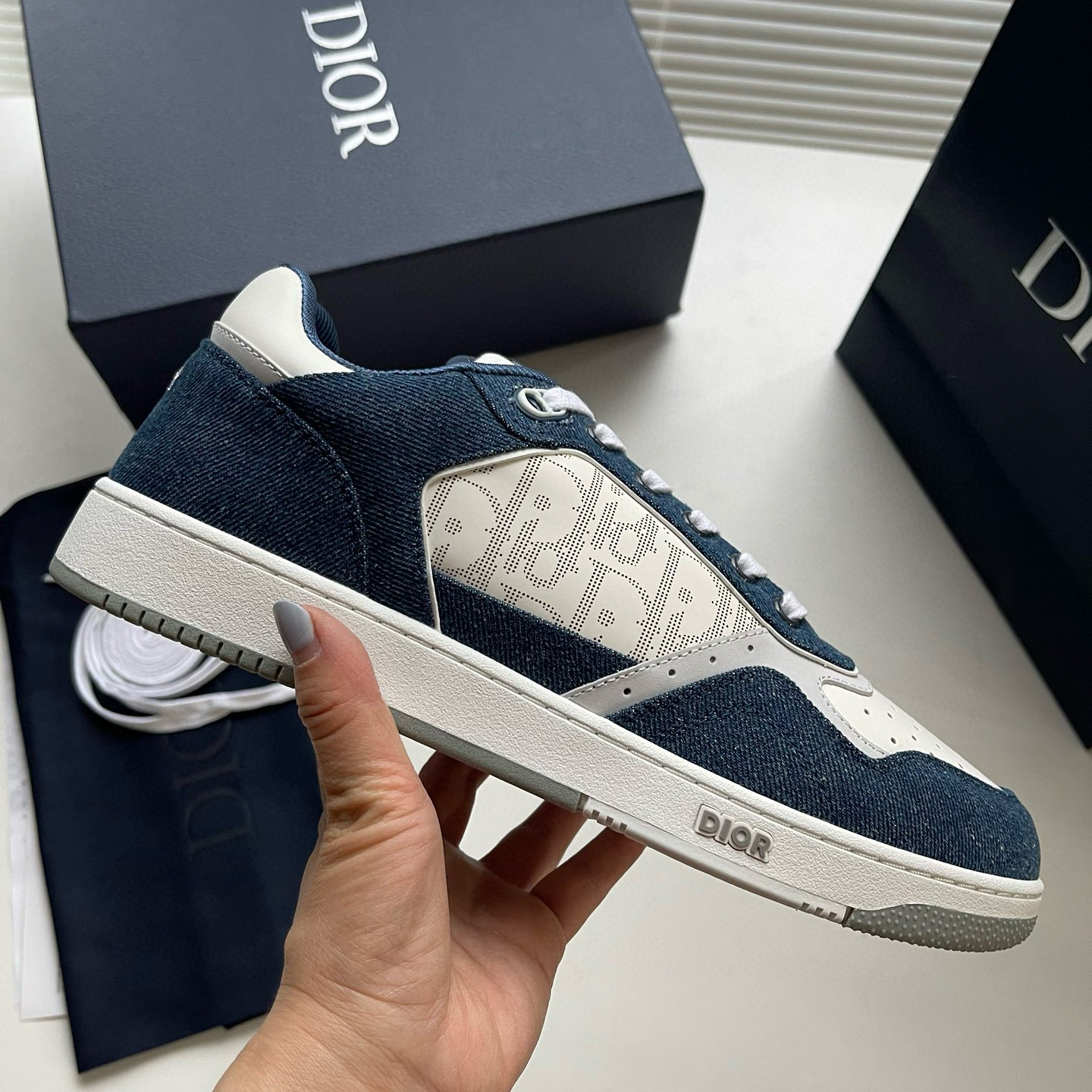 CHRISTIAN DIOR B27 Blue Jeans Sneaker CHRISTIAN DIOR B27 Blue Jeans Sneaker