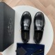 Prada Chocolate Brushed Leather Loafers Prada Chocolate Brushed Leather Loafers
