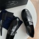 Prada Chocolate Brushed Leather Loafers Prada Chocolate Brushed Leather Loafers