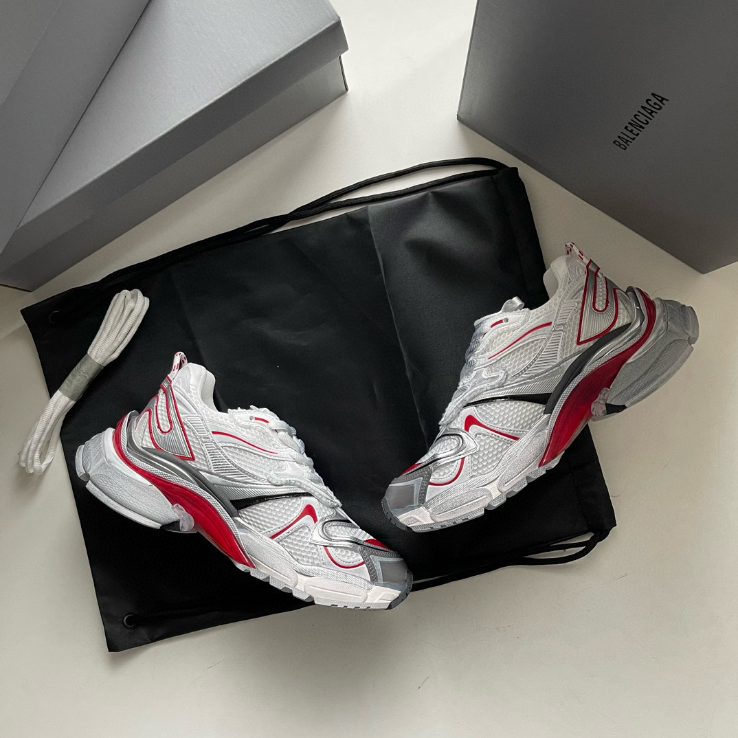 BALENCIAGA RUNNER RED WHITE SILVER BALENCIAGA RUNNER RED WHITE SILVER