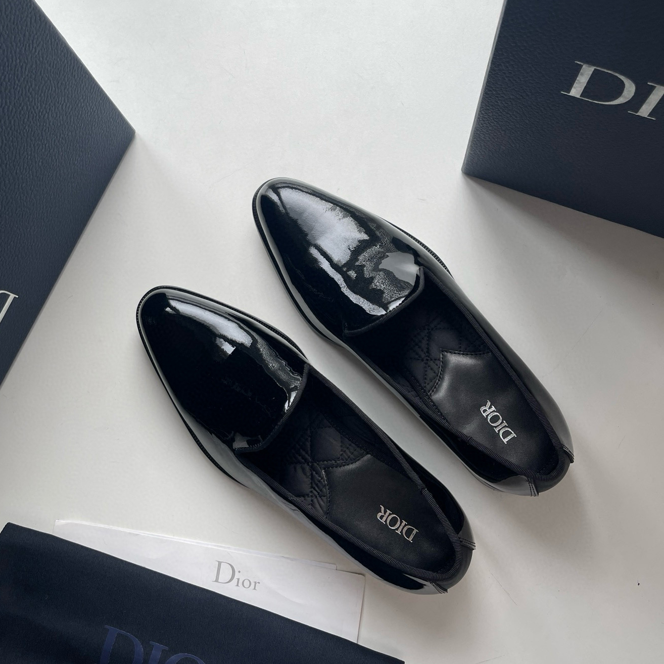 CHRISTIAN DIOR TIMELESS OBLIQUE PATENT LEATHER DERBY SHOES 