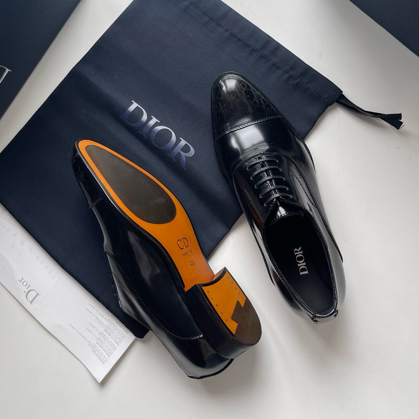 CHRISTIAN DIOR TIMELESS OBLIQUE PATENT LEATHER DERBY SHOES CHRISTIAN DIOR TIMELESS OBLIQUE PATENT LEATHER DERBY SHOES