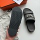HERMÈS JACKSON KELLY LOCK SANDALS GREY HERMÈS JACKSON KELLY LOCK SANDALS GREY