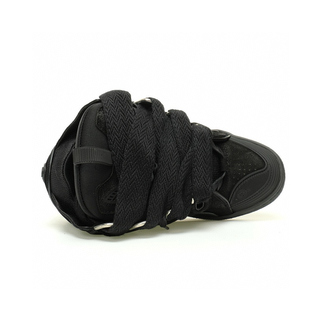 LANVIN Curb Leather Low-Top Sneakers