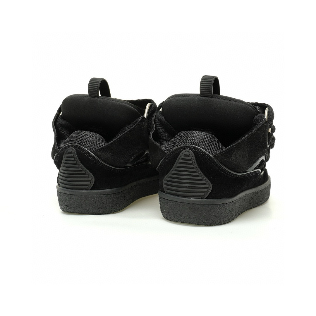 LANVIN Curb Leather Low-Top Sneakers