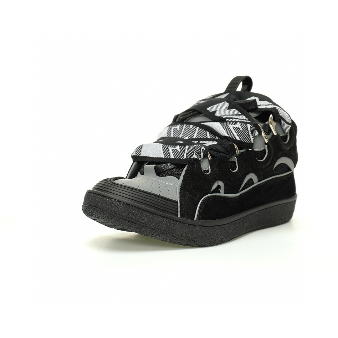 LANVIN Curb Leather Low-Top Sneakers