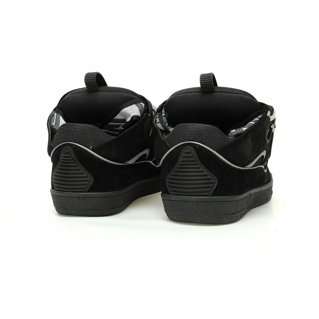 LANVIN Curb Leather Low-Top Sneakers