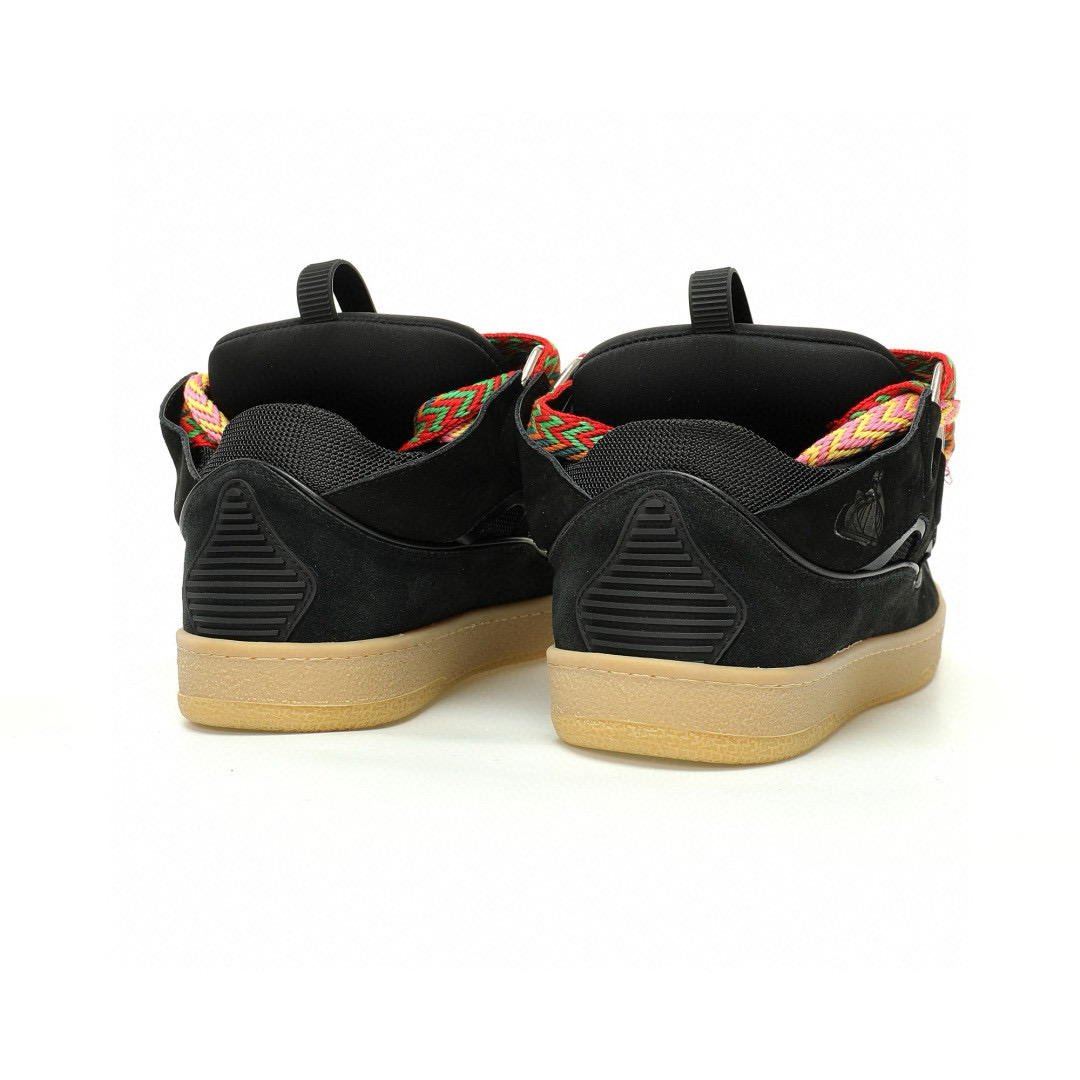 LANVIN Curb Leather Low-Top Sneakers