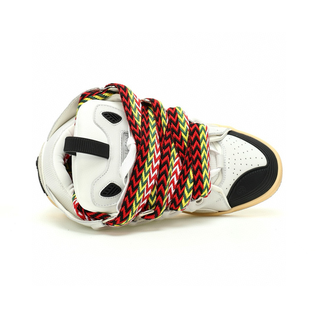 LANVIN Curb Leather Low-Top Sneakers