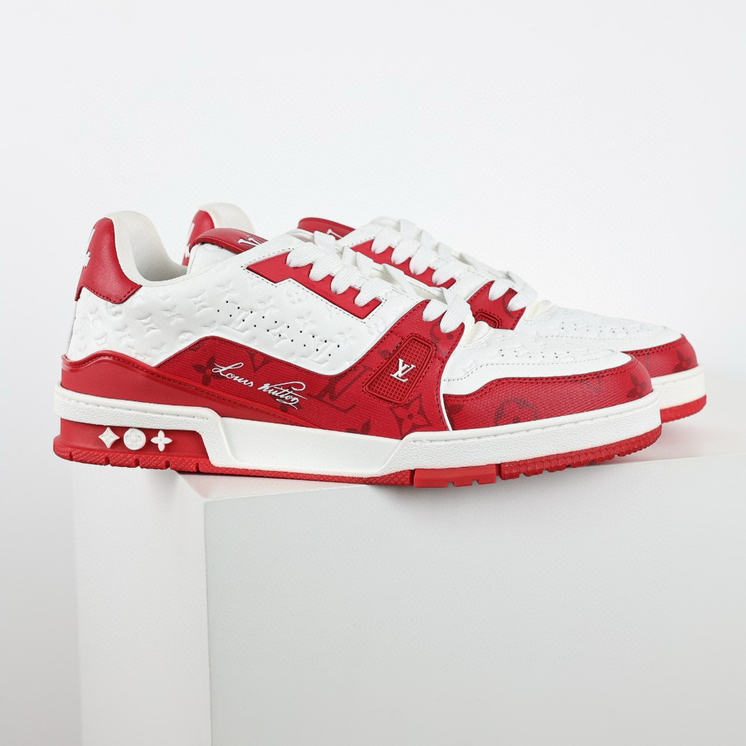 LOUIS VUITTON LV Trainer Sneaker red LOUIS VUITTON LV Trainer Sneaker red