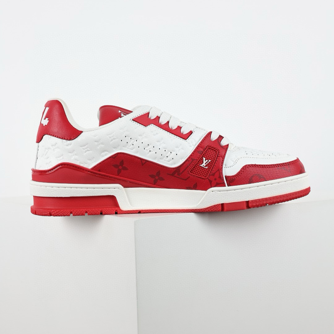 LOUIS VUITTON LV Trainer Sneaker red LOUIS VUITTON LV Trainer Sneaker red