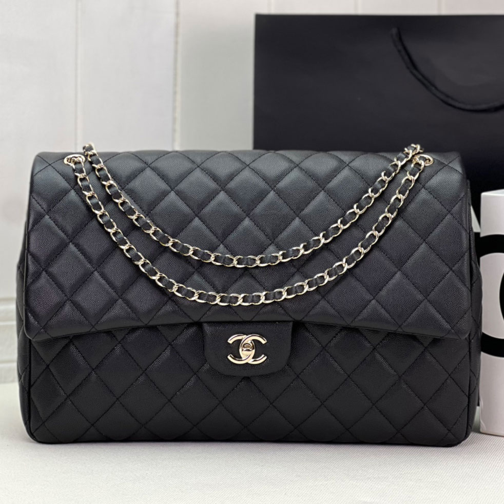 CHANEL  Jumbo Classic Caviar Double Flap