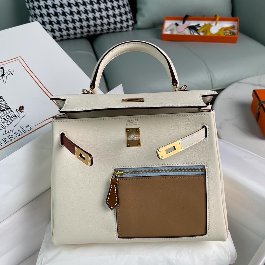 Hermès Kelly colormatic  nata swift hand bag