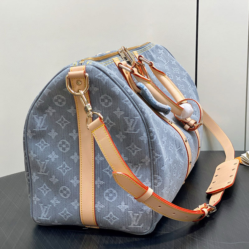LOUIS VUITTON KEEPALL BLUE JEANS BANDOULIÈRE 45