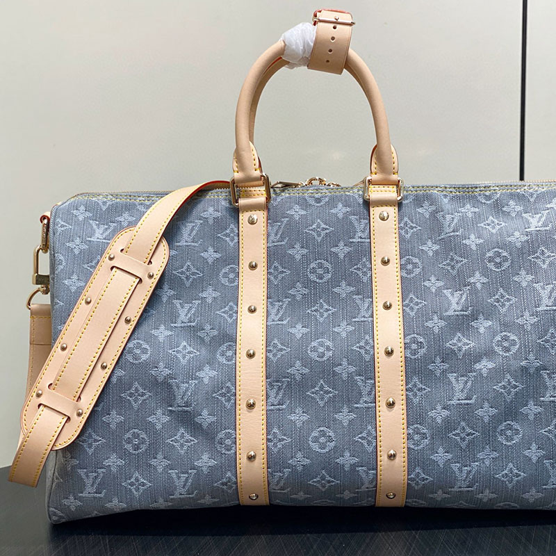LOUIS VUITTON KEEPALL BLUE JEANS BANDOULIÈRE 45