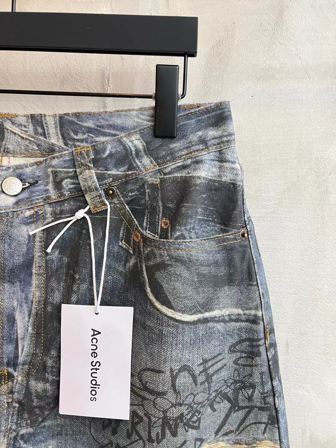 Acne Studio Trompe-l’oeil print jeans Acne Studio Trompe-l’oeil print jeans