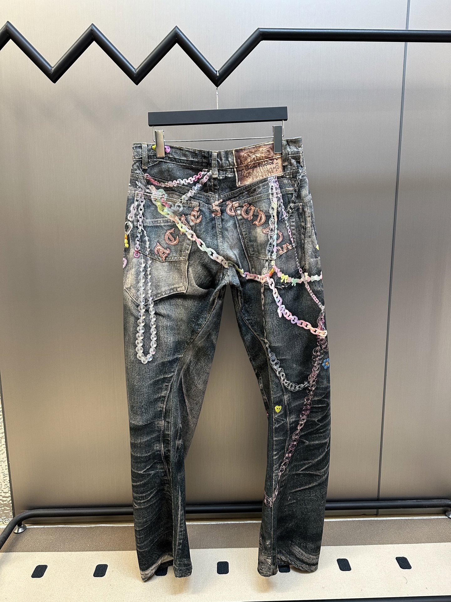 Acne Studio Trompe-l’oeil print jeans