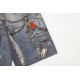 Acne Studio Trompe-l’oeil print 1981 short jeans Acne Studio Trompe-l’oeil print 1981 short jeans