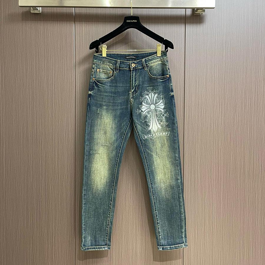 CHROME HEARTS  LOGO JEANS