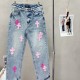 CHROME HEARTS PINK LOGO JEANS CHROME HEARTS PINK LOGO JEANS