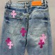 CHROME HEARTS PINK LOGO JEANS CHROME HEARTS PINK LOGO JEANS
