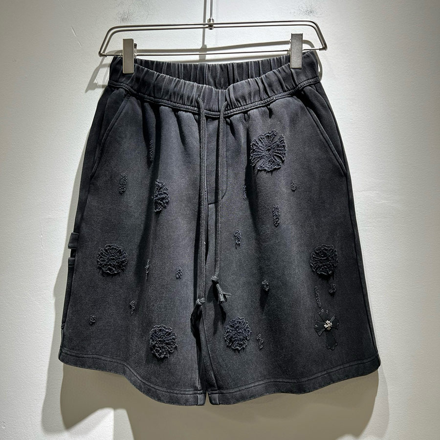 CHROME HEARTS WASHED DESTROY SHORTS