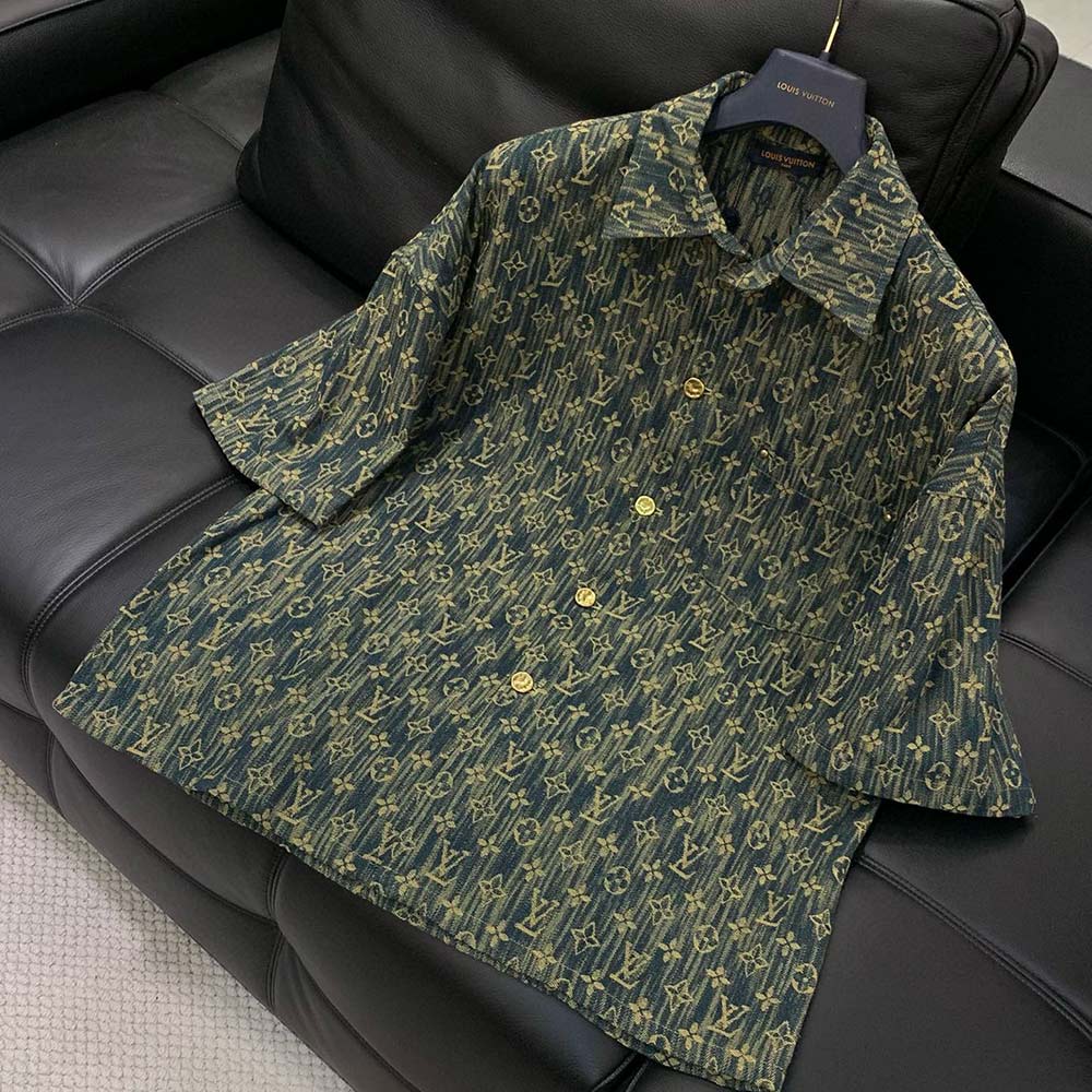LOUIS VUITTON LOGO EMBROIDERY SHIRT LOUIS VUITTON LOGO EMBROIDERY SHIRT