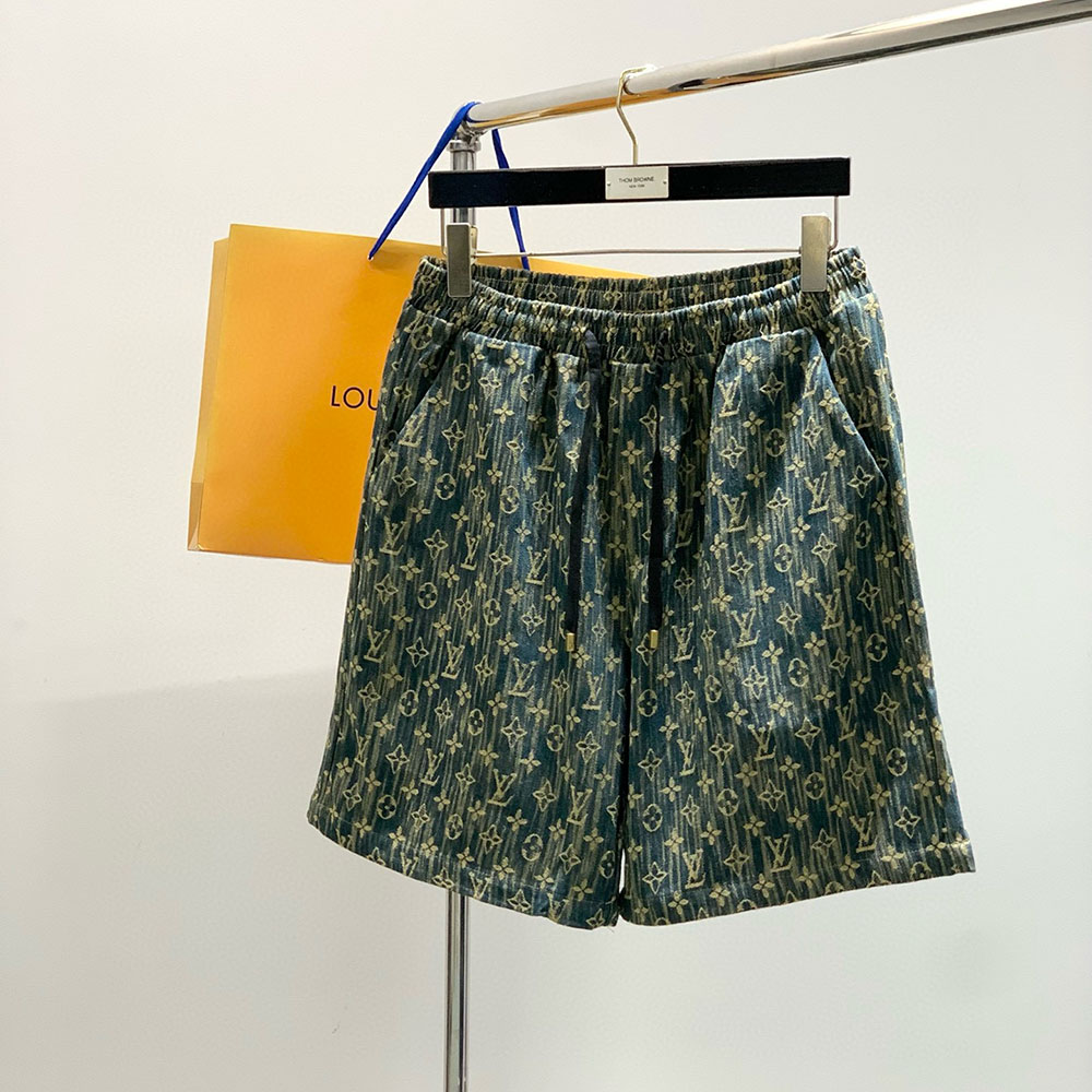LOUIS VUITTON LOGO EMBROIDERY SHORTS