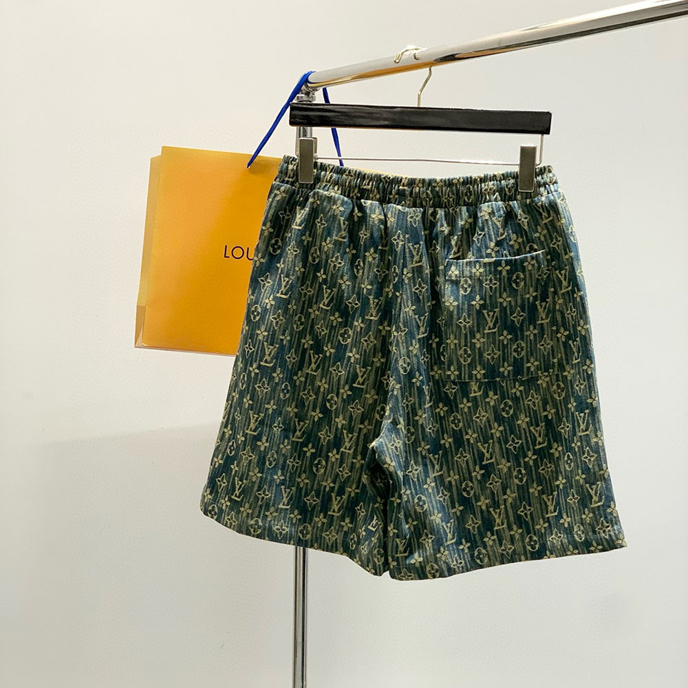 LOUIS VUITTON LOGO EMBROIDERY SHORTS