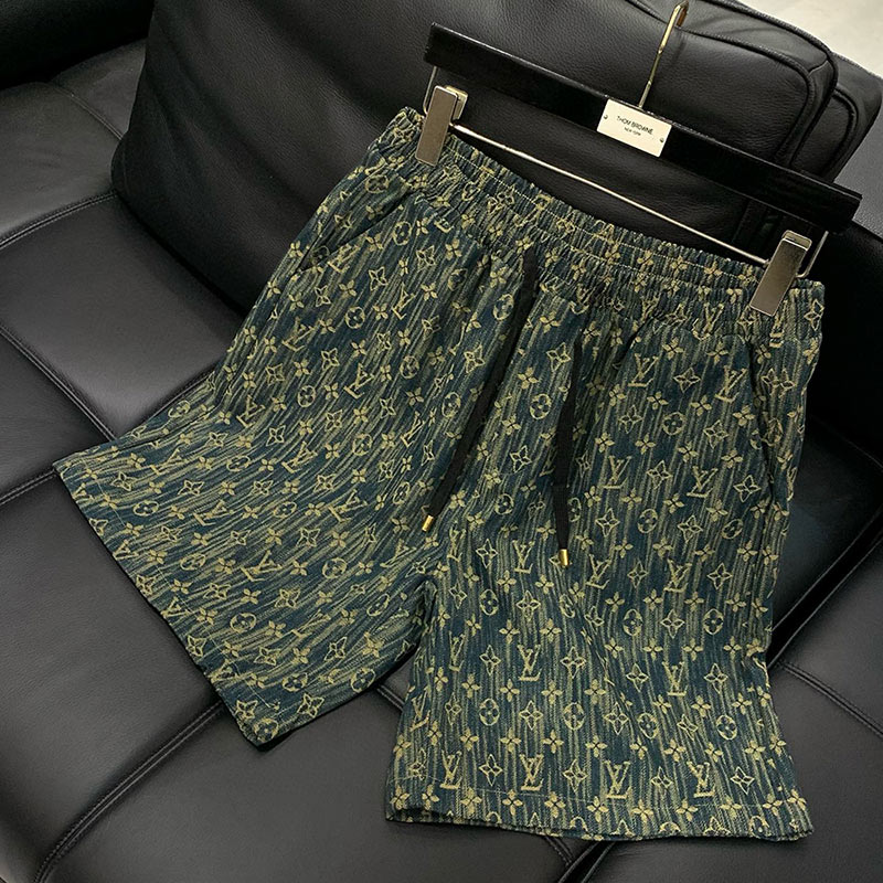LOUIS VUITTON LOGO EMBROIDERY SHORTS LOUIS VUITTON LOGO EMBROIDERY SHORTS