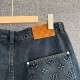 LOUIS VUITTON LOGO SHORT JEANS LOUIS VUITTON LOGO SHORT JEANS